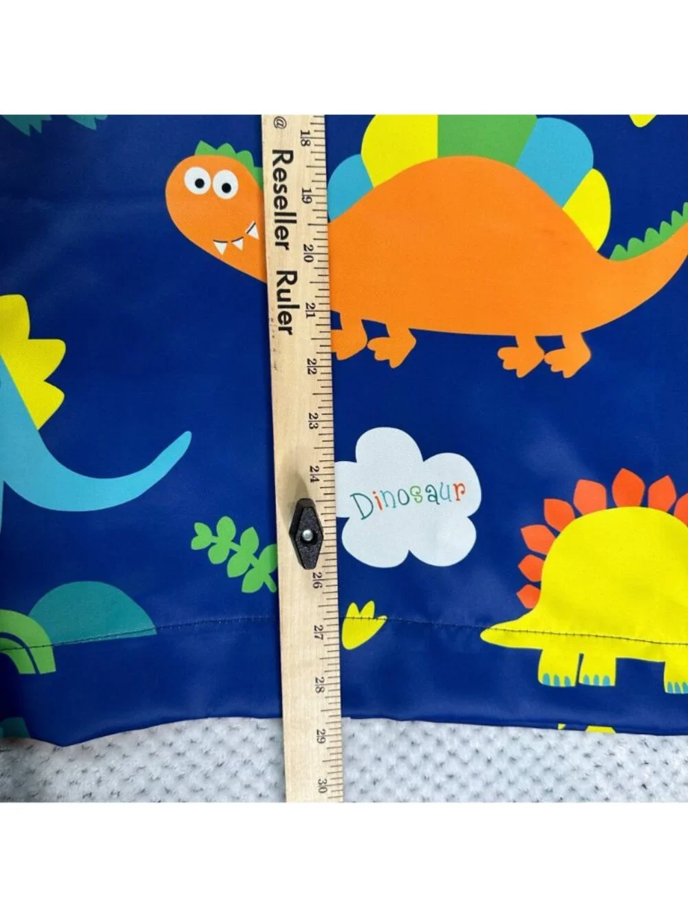 Dinosaur Curtain Panel Kids Navy Blue Window Drapes Polyester 1 Panel